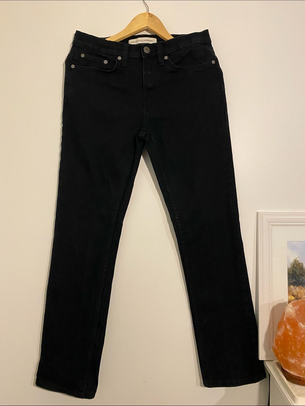 Men’s Black Straight-Leg Jeans